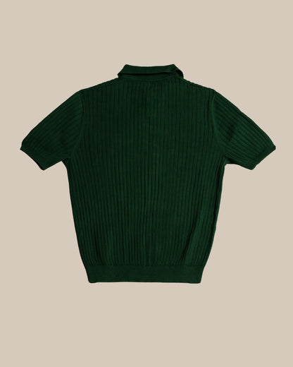 striped-knitted-polo-tee-darkgreen-nineteen95